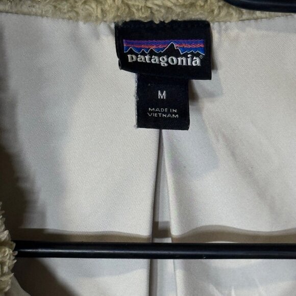 Patagonia Vest Women’s Medium Tan Los Gatos Sherpa Fleece Pockets Full Zip - Picture 6 of 9